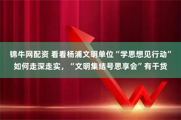 锦牛网配资 看看杨浦文明单位“学思想见行动”如何走深走实，“文明集结号思享会”有干货